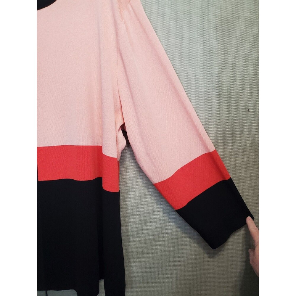 Exclusively Misook Colorblock 3-Button Long Sleev… - image 2